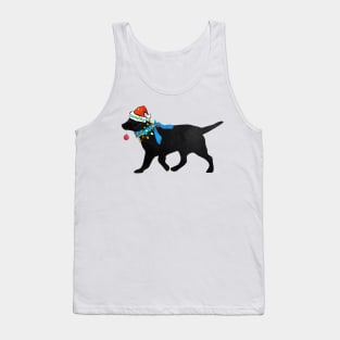 Black Lab Christmas Naughty Dog Tank Top